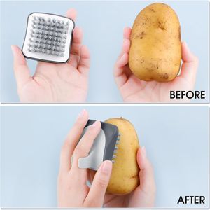 Set da 2 Pezzi di Spazzole in Silicone a Doppia Faccia (Dura e Morbida) per Pulizia Frutta e Verdura, con Spazzola per Patate - Product Image 5