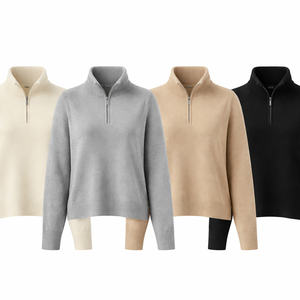 Suéteres Casuales de Punto Ecológicos para Mujer con Bordado, Pedido al por Mayor, Servicio OEM, Venta Directa de Fábrica - Product Image 1