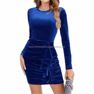 2025 Sexy Bodycon vestido para dama elegante dobladillo con volantes vestido de fiesta francés Slim Fit Casual vestidos de noche - Product Image 3