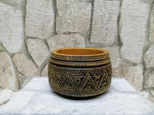 Bol de service en bois massif de qualité supérieure, bols à salade en bois d'acacia durable de qualité alimentaire, vente en gros, bol à céréales profond et rond pour restaurant - Product Image 6