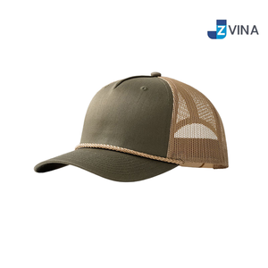 Custom Logo Mesh Trucker <b>Hat</b> Adjustable Cotton Blend Snap Back <b>Cap</b> - Product Image 3