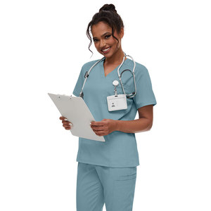 Custom Hospital Scrub Uniform Sets Vneck <b>Nurse</b> Pocket <b>Tunic</b> Top & Jogger Pants Healthcare Staff Canvas Unisex for sale - Product Image 6
