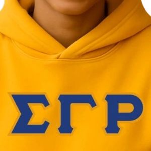 Sudadera con Capucha Personalizada de Sarga Dorada Sigma Gamma Rho, Sudadera con Capucha de la Hermandad Griega, Sudadera con Capucha de Forro Polar con Letras para Mujer, Ropa Universitaria Informal - Product Image 5