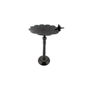 Solar Glass Rose Bird <b>Bath</b> Stake Pink Floral Design <b>Lighted</b> Outdoor Garden Birdbath Wild Bird Feeder Landscape Yard Art Bowl - Product Image 1