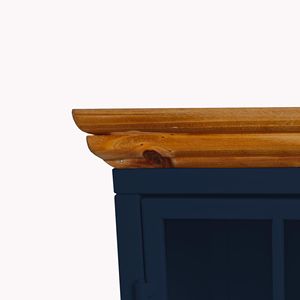 Comodino in legno massello blu scuro comodino e divano tavolino laterale per camera da letto e soggiorno armadio di stoccaggio - Product Image 6