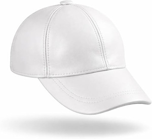 Casquette de baseball en cuir personnalisée de haute qualité avec sangle arrière réglable et fermeture sécurisée pour le cyclisme, casquette de baseball en cuir pour jeunes, vente en gros - Product Image 2