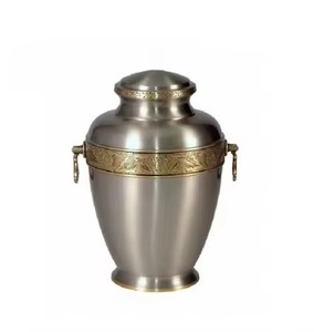 Luxurious Modern Adult Aluminum Cremation Urn Hand-Crafted Unique Aluminum <b>Memorial</b> Ashes <b>Vase</b> - Product Image 1