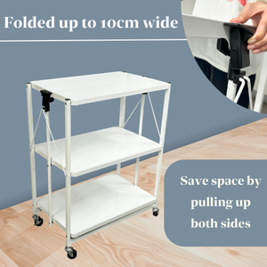 Support de cuisine portable moderne à trois niveaux avec cadre en métal robuste multifonction pour les boissons - Product Image 4