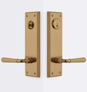 Manija de Puerta Doble de Acero Color Bronce para el Hogar, Personalizable con Barra de Privacidad y Cerradura - Product Image 6