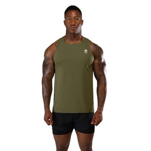 Camiseta sin mangas Aeroflex para hombre, ligera, transpirable, para gimnasio, entrenamiento, atlética, color Dark Recon - Product Image 1