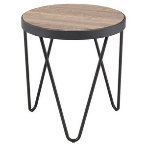 Fresh Piece Modern Design <b>Gold</b> High Quality Metal Iron Frame Wooden Top Side <b>Table</b> for Living Room Home Furniture - Product Image 1