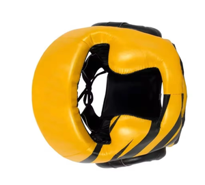 Protector de Cabeza de Boxeo de PU Amarillo, Equipo de Entrenamiento Protector, Ajustable para Todas las Estaciones, Protección Facial - Product Image 2