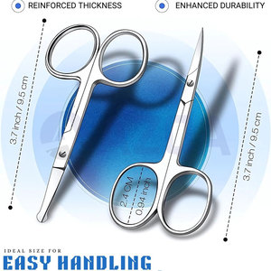 Juego de Tijeras Faciales de Acero Inoxidable de Primera Calidad para Dar Forma a las Cejas y Recortar el Vello de la Nariz de Forma Segura - Product Image 4