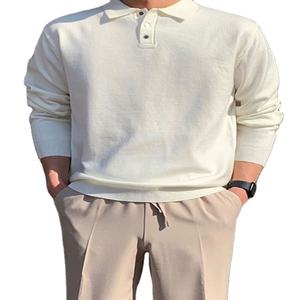 Camiseta Polo Informal de Manga Larga con Logotipo Personalizado, Tejido de Punto, Uniforme de Trabajo, Colección para el Hogar, Tinte Liso, Económico - Product Image 1