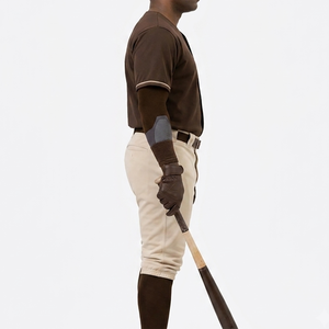 Elegant <b>Polyester</b> Spandex Casual Baseball Uniform For Men's Solid Color Customized Size Baseball Uniform - Product Image 4
