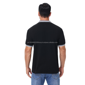 เสื้อโปโลเข้ารูปผู้ชายเสื้อ3D แขนสั้นแบบลำลองตัดสามมิติระบายอากาศได้ดีจากผู้ผลิต - Product Image 2