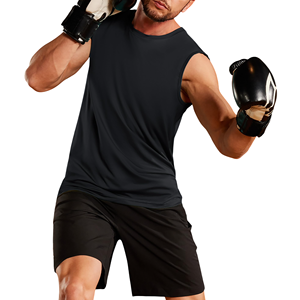 Camiseta deportiva de alta calidad con logo personalizado para hombre, camiseta sin mangas para culturismo, fitness, musculación, chaleco de entrenamiento sin mangas para hombre - Product Image 3