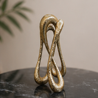 Escultura Abstracta Moderna de Latón, Arte Metálico Hecho a Mano, Decoración de Pared para Interiores, Decoración del Hogar, Sala de Estar, Forma Irregular