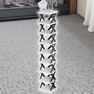 Scarpiera Verticale Impilabile a 9 Livelli, Salvaspazio, Facile da Montare, in Plastica, per Corridoio, Dormitorio, Organizzatore per Natale - Product Image 1