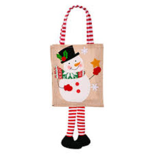 Bolsa de asas de Navidad personalizada de alta calidad, artículo de seda personalizado, patrón de estilo, promoción de letras IND para exportación - Product Image 2