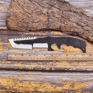 Cuchillo trazador de acero UA Supplies 1095, hoja fija de punta caída, grado industrial, hoja en bruto de 8 pulgadas con espiga completa, venta al por mayor OEM, MOQ bajo - Product Image 2