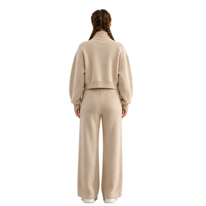 Conjunto Deportivo de Dos Piezas para Mujer, Personalizable con Marca, Pantalones de Felpa Suave, Fabricante de Ropa al Por Mayor con Etiqueta Privada - Product Image 5