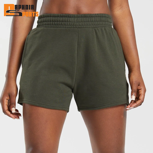 Pantalones Cortos Deportivos de Felpa 100% Algodón para Mujer, Invierno 2026, Cintura Elástica Alta, 300g, Casuales, para Gimnasio, Entrenamiento, Running - Product Image 6
