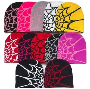 Giá Tốt Nhất Jacquard Beanie Với Spider Thiết Kế Thấp Moq Biểu Tượng Tùy Chỉnh Gấp Cuffless Beanies Cho Du Lịch Tất Cả Các <span class=keywords><strong>In</strong></span> Beanie Mũ - Product Image 2