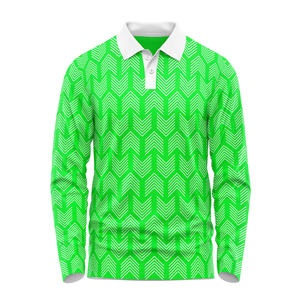 Chemises à manches longues de bonne qualité pour hommes, impression par sublimation, boutons sur le devant, polos, vêtements, fabricant de vêtements de golf personnalisés - Product Image 3