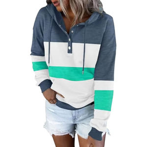 Sweat-shirt oversize à col rond pour femme – Tissu éponge léger, épaules tombantes, logo personnalisé sur le devant – Fournisseur d'usine OEM - Product Image 1