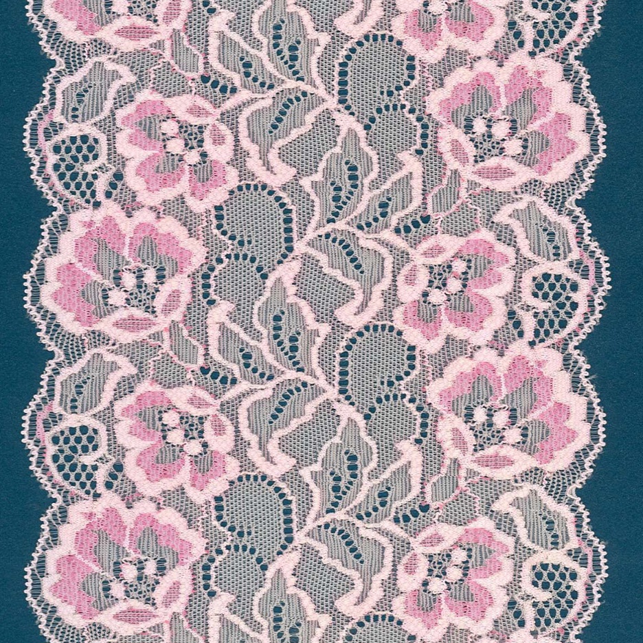 Two Tone Floral Lace Fabric 13.5cm Spandex/Nylon/Rayon Stretch Lightweight Clothes Underwear Premium Korean Quality