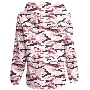 Veste coupe-vent camouflage à capuche unisexe légère avec fermeture éclair sur le devant, décontractée, pour le printemps, vêtements d'extérieur, en polyester - Product Image 5