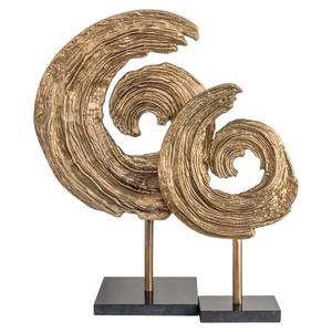 Gold Plated Abstract Sculpture Contemporary Artistic Tabletop <b>Decor</b> Living Room Handmade Irregular Shape - Product Image 5