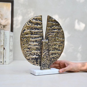 Escultura Abstracta Moderna, Pieza de Arte Decorativa Contemporánea para Sala de Estar, Oficina y Decoración de Interiores de Lujo, Metal de Lujo - Product Image 5