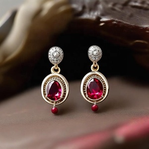 Pendientes de gota de Plata de Ley 925 sólida hechos a mano para mujer, colgantes simples de moda con sello 925 - Product Image 3
