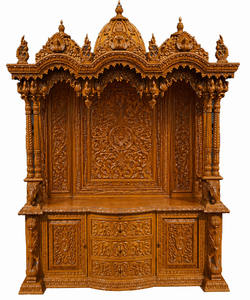 Wooden Large Size Temple for Home Decor Wooden Big <b>Mandir</b> for Home Great Divine Handmade Pooja laxmi Naryan <b>mandir</b> - Product Image 3