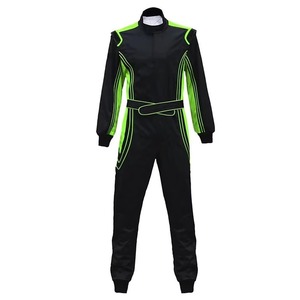 Traje de Carreras de Karting Transpirable, Cortavientos e Impermeable, 100% Poliéster, Talla Grande, Color Negro y Naranja, con Cierre, Ligero, Unisex - Product Image 5