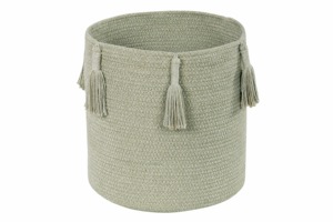 Green Macrame Basket For <b>Toys</b> Storage And Laundry Organizer Stylish Home Storage Solution Kids Room Bedroom And Living Room - Product Image 6