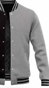 Veste de baseball à manches longues avec logo personnalisé, entièrement personnalisable, faible MOQ, vestes bomber de sport personnalisées - Product Image 3