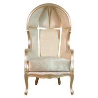 Chaise à baldaquin en bois chaise de ballon rembourrée chaise latérale Antique pour meubles de salon meubles d'hôtel meubles d'extérieur