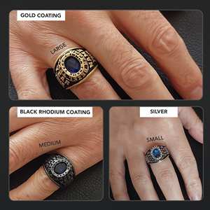 Bague personnalisée BOJ 021, gravée avec votre nom et vos logos personnalisés, faite à la main en argent 925 plaqué or, design unique, prix bas, vente promotionnelle - Product Image 4