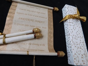 Invitations de mariage élégantes en parchemin, faites à la main, finition brillante, papier sérigraphié, OEM, vente en gros, marque privée, qualité export - Product Image 4