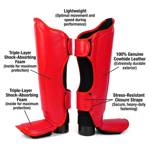 Protège-tibias en gros, équipement de protection, fournisseur direct d'usine, protège-tibias légers avec logo personnalisé - Product Image 4