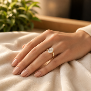 Bague de Fiançailles Solitaire en Argent Sterling 925, Élégante Forme Ovale, Diamant, Bague d'Anniversaire, Bijou de Promesse en Moissanite pour Femme - Product Image 6