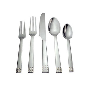 Mango de diseño de bambú de acero inoxidable con plata pulida brillante, vajilla de boda de hotel de lujo, juego de cubiertos, juego de cubiertos - Product Image 4