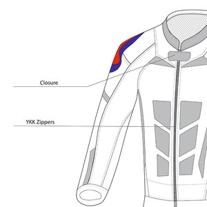 Combinaisons de moto en cuir de course professionnelles, 1 pièce, pour hommes, en cuir de vachette, homologuées CE - Product Image 4