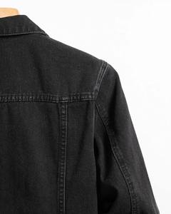 <b>Custom</b> <b>Denim</b> <b>Jacket</b> Men Designer Casual Wool Stand Collar Embroidery Single Button Closure OEM Quilted Winter <b>Jacket</b> 2026 - Product Image 4