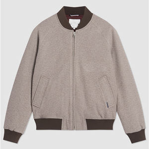 Chaqueta Varsity Premium de Color Sólido para Hombre, 100% Algodón, Transpirable, Hecha a Medida, Estilo Urbano, Abrigo Cálido de Invierno para Uso Diario Informal - Product Image 1