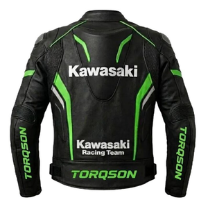 เสื้อแจ็คเก็ตหนังสำหรับขี่มอเตอร์ไซค์ Unisex Rawasaki ทนทานและสวมใส่สบาย ตัดเย็บตามสั่ง มาตรฐาน CE - Product Image 2