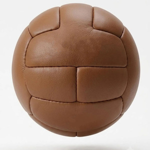 Ballon de football vintage en cuir de qualité supérieure, style rétro, artisanal, style antique, objet de collection, cadeau sportif personnalisé, à vendre - Product Image 1